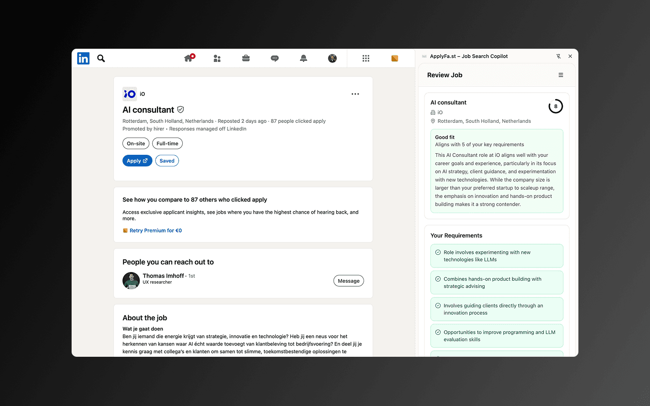 ApplyFast Dashboard Preview 1