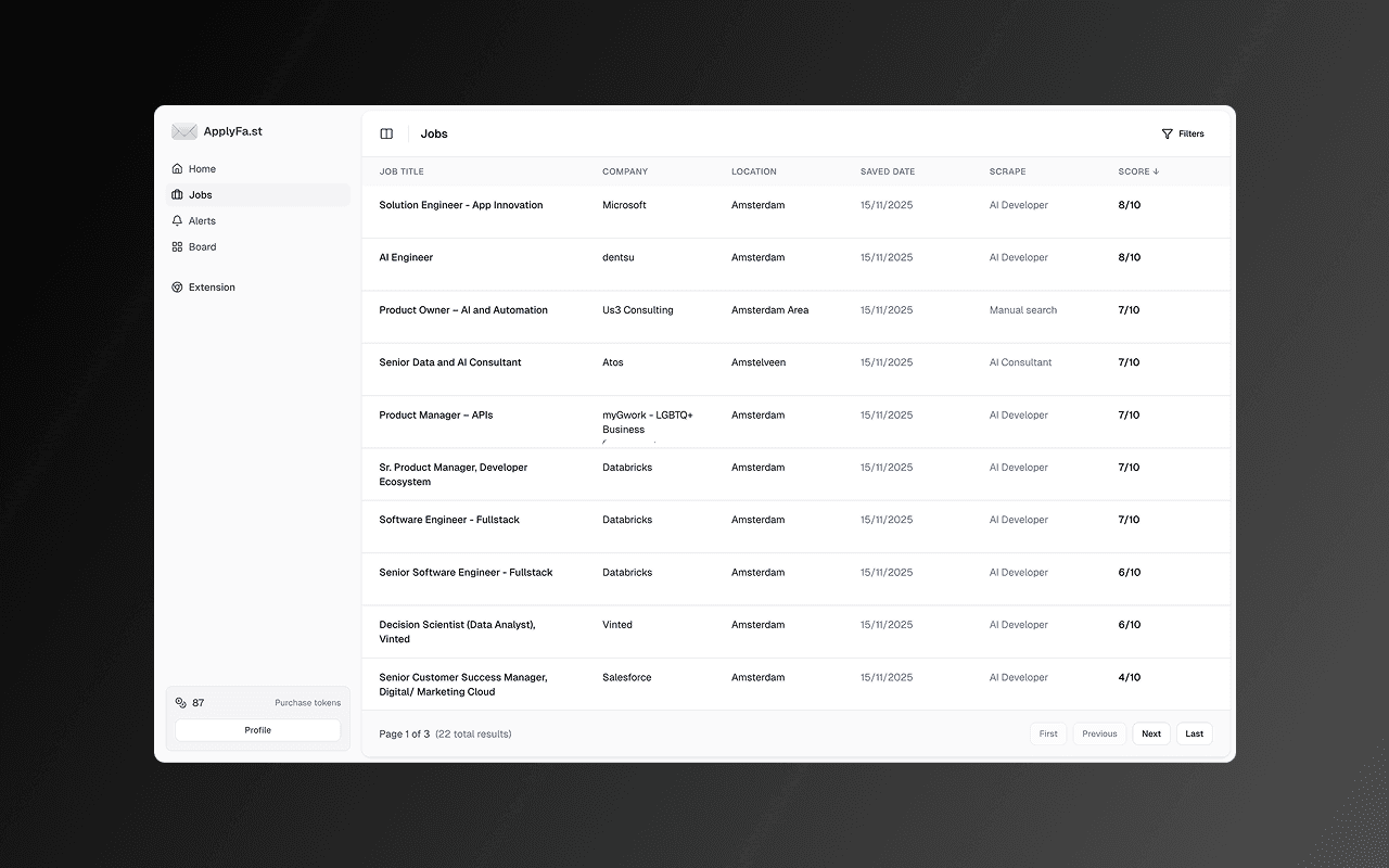 ApplyFast Dashboard Preview 4